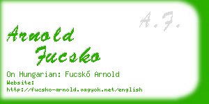 arnold fucsko business card