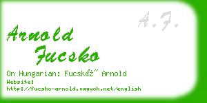 arnold fucsko business card